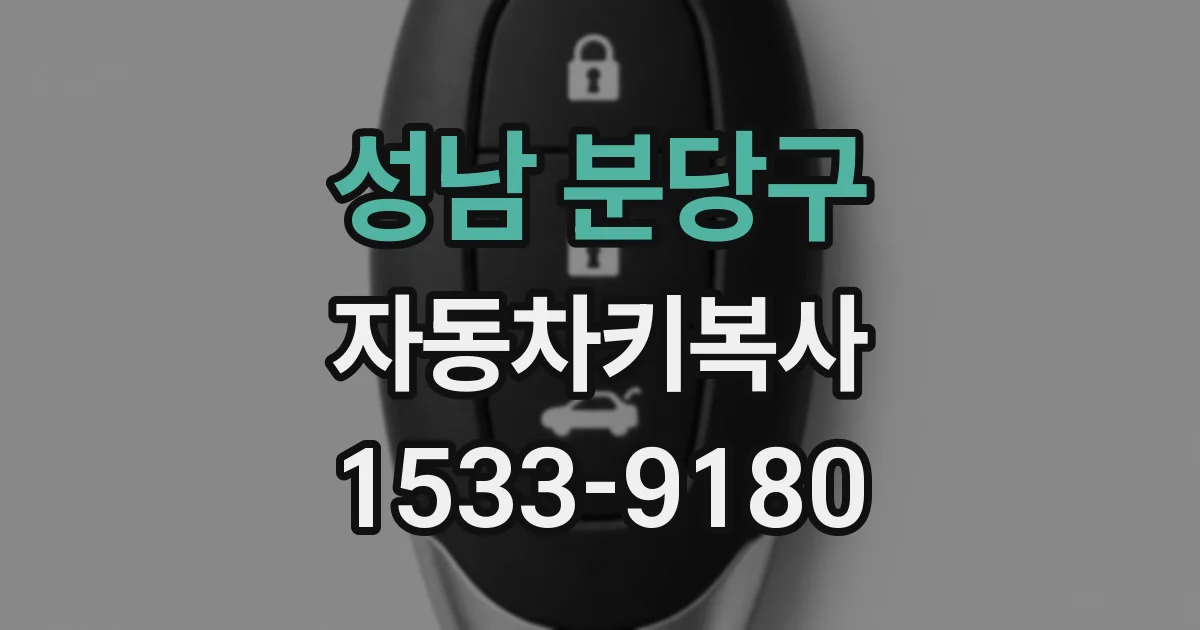 성남 분당구 자동차키복사