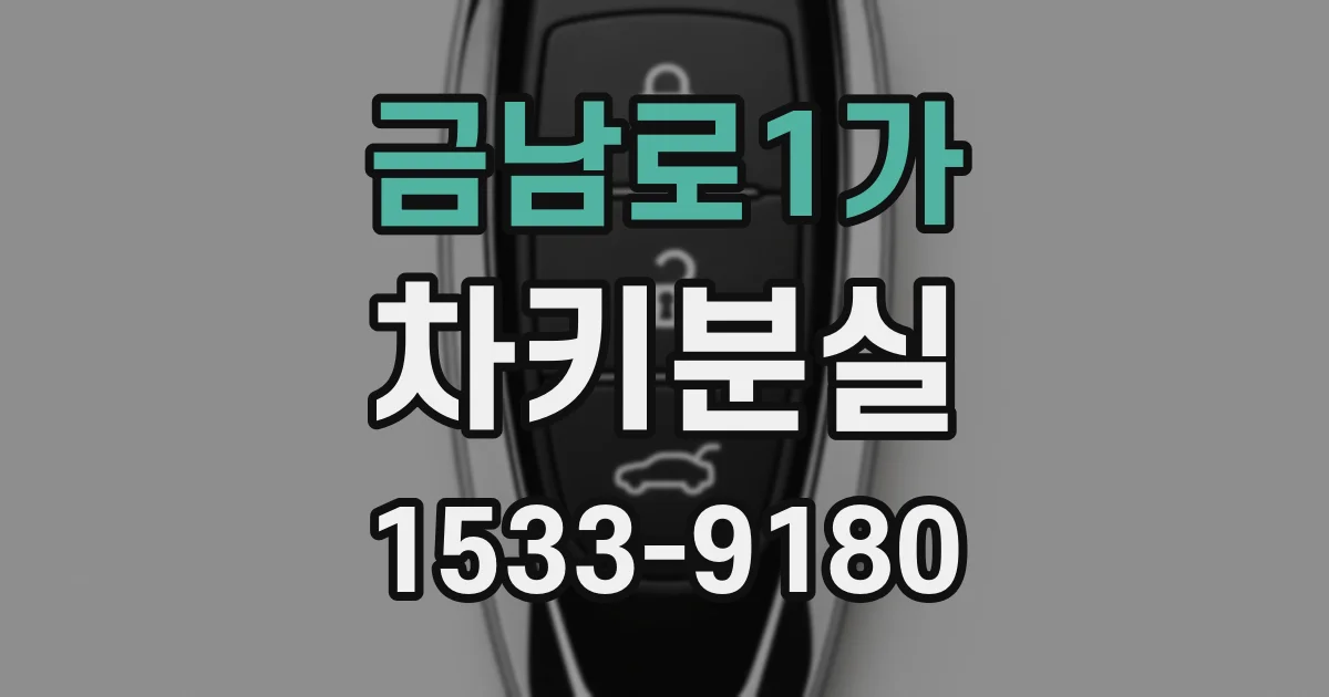 금남로1가 차키분실