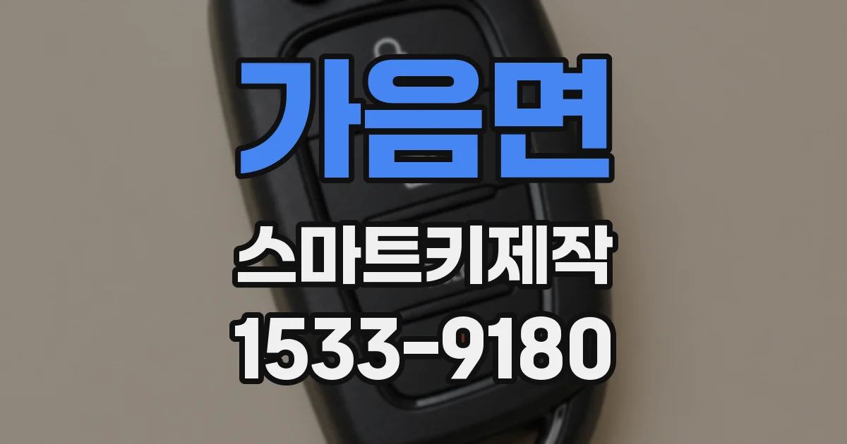 가음면 스마트키제작