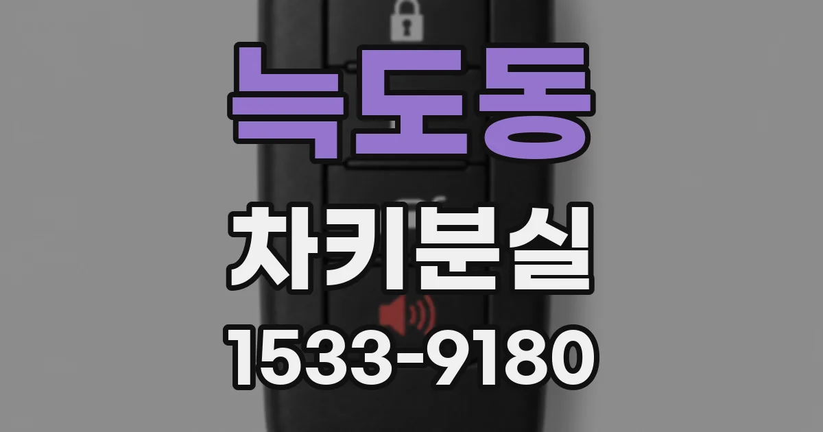 늑도동 차키분실