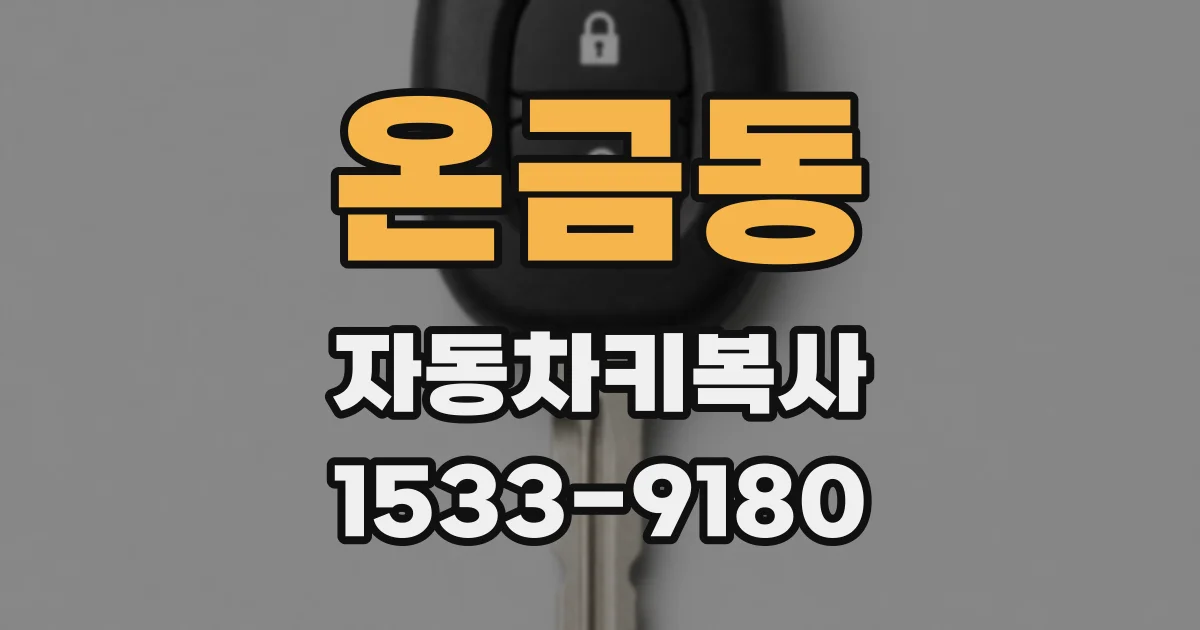 온금동 자동차키복사