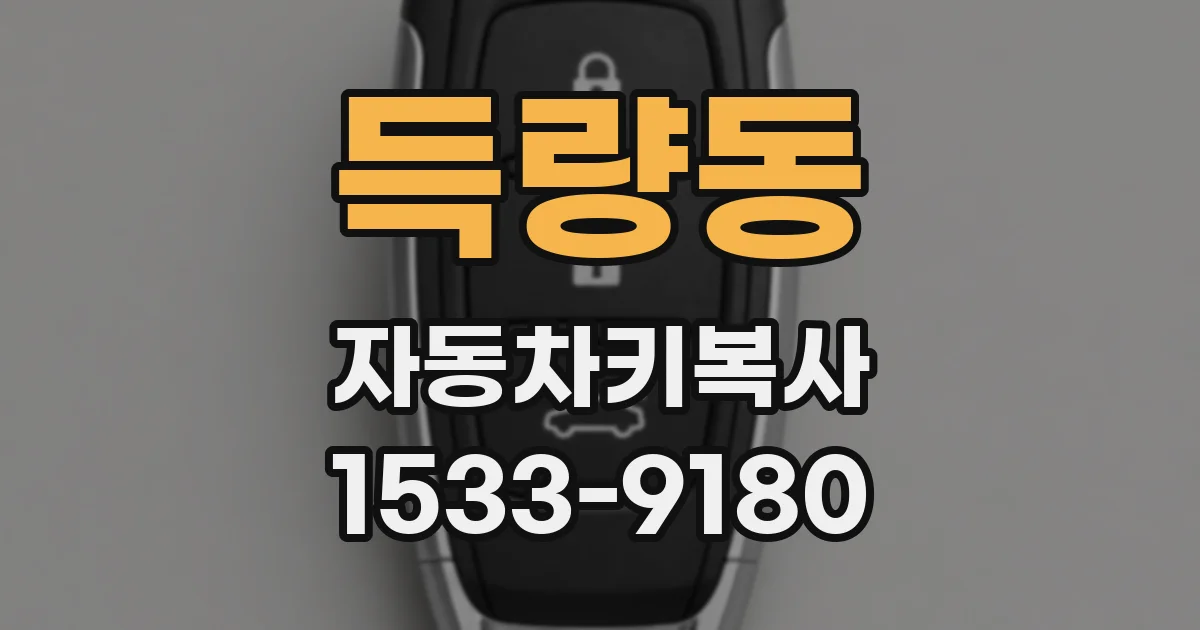 득량동 자동차키복사