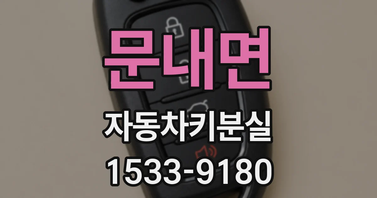 문내면 자동차키분실