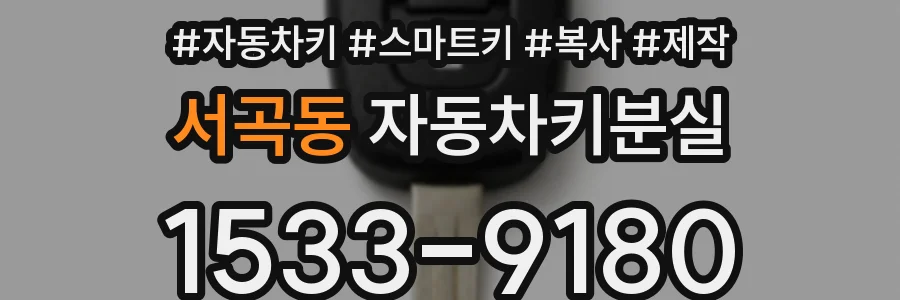 서곡동 자동차키분실