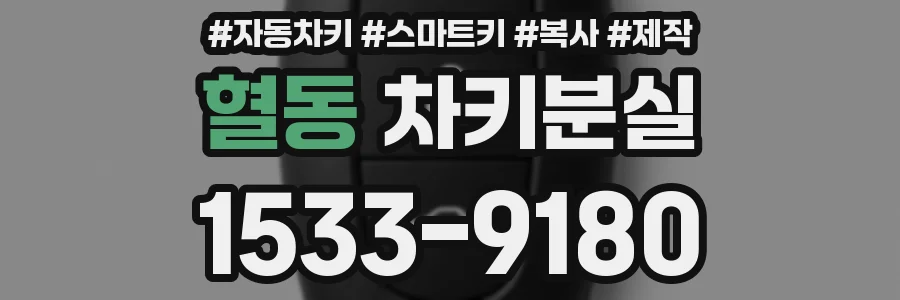 혈동 차키분실