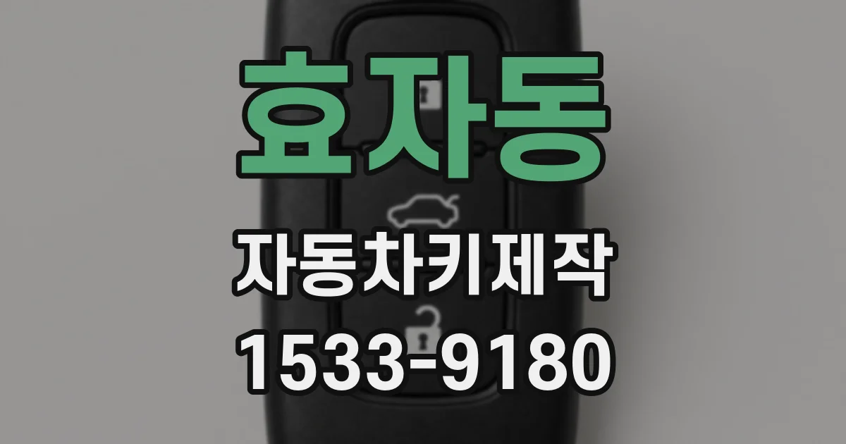 효자동 자동차키제작