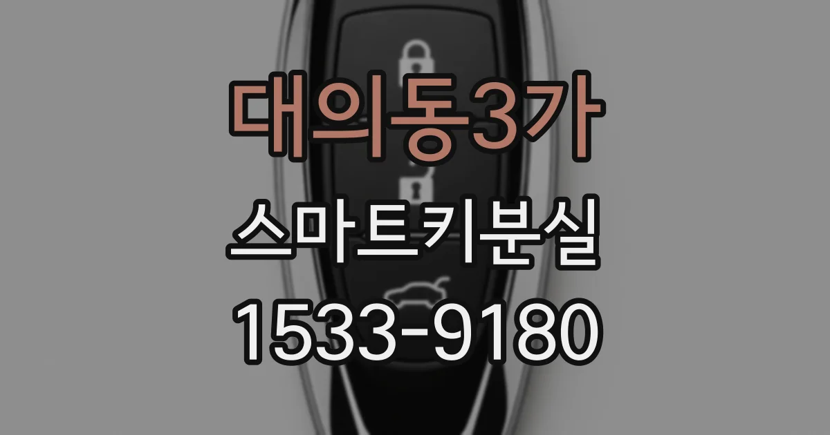 대의동3가 스마트키분실