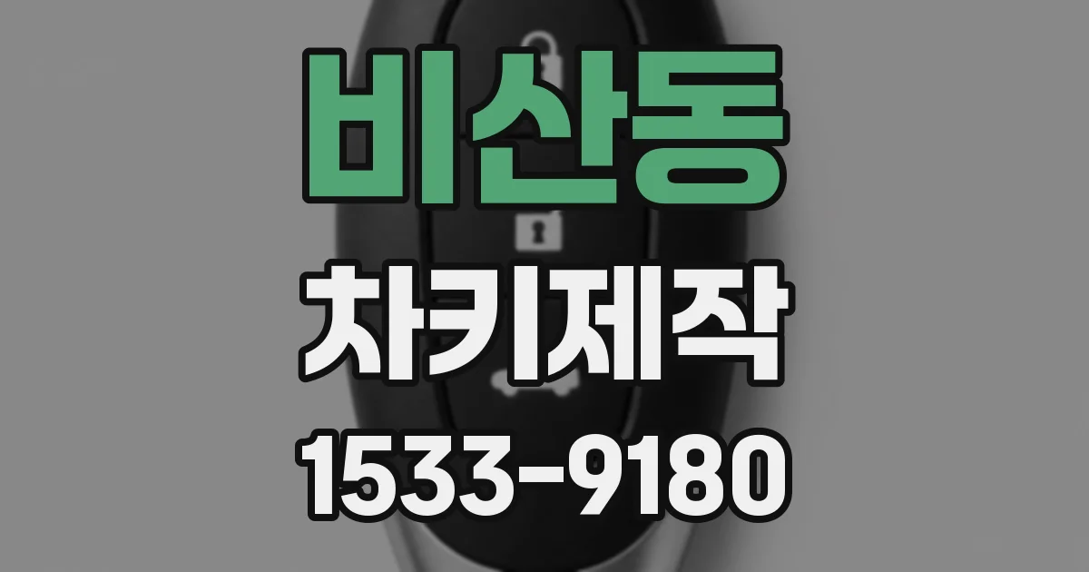 비산동 차키제작