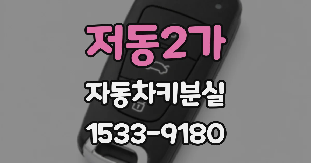 저동2가 자동차키분실
