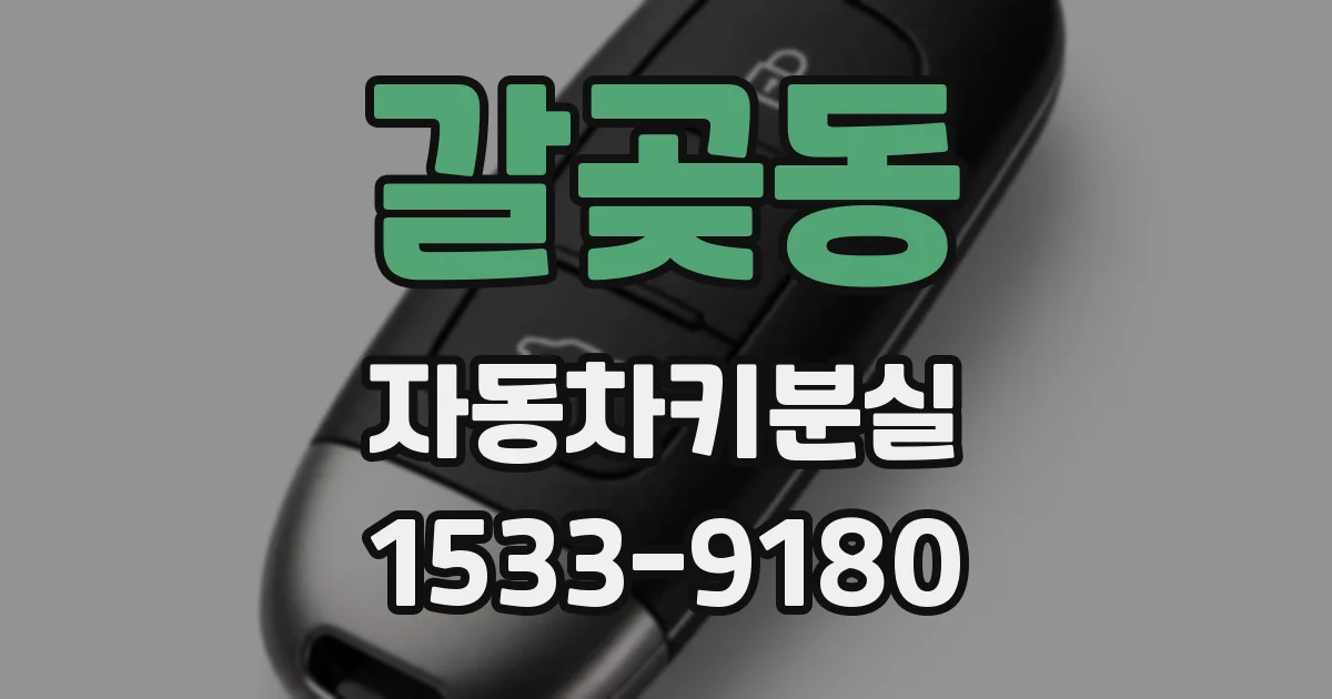 갈곶동 자동차키분실