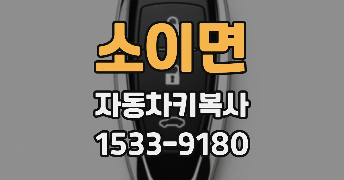 소이면 자동차키복사