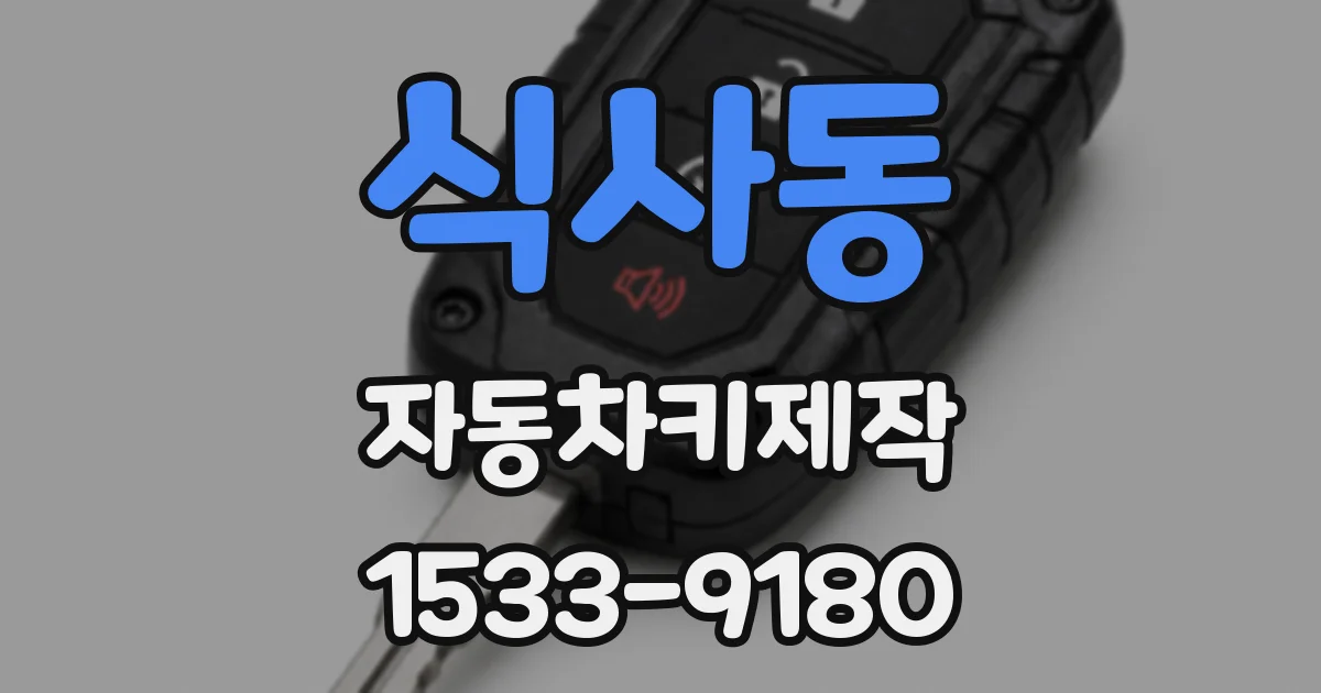식사동 자동차키제작