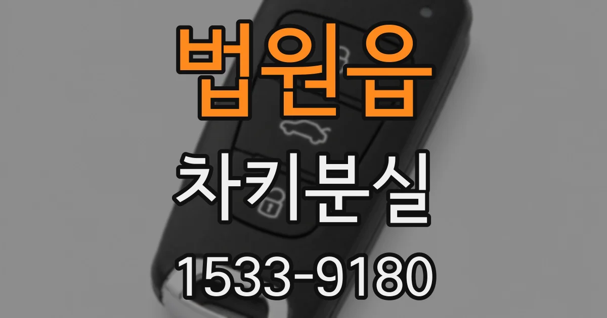 법원읍 차키분실