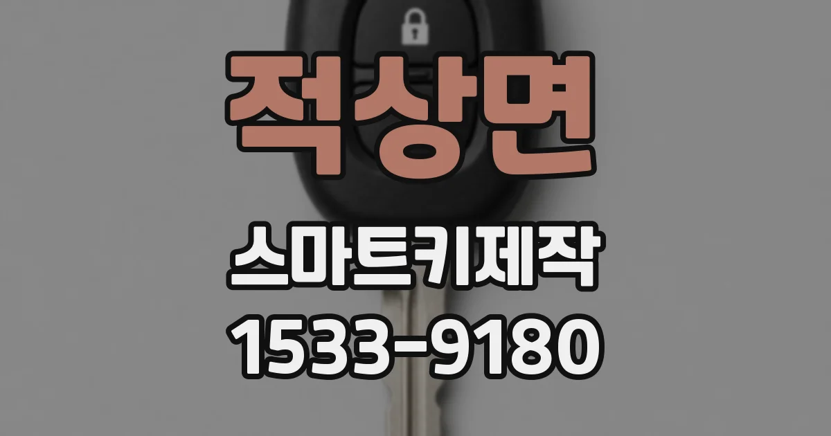 적상면 스마트키제작