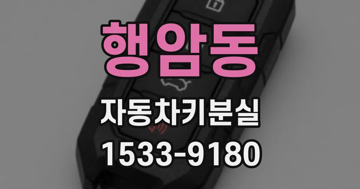 행암동 자동차키분실