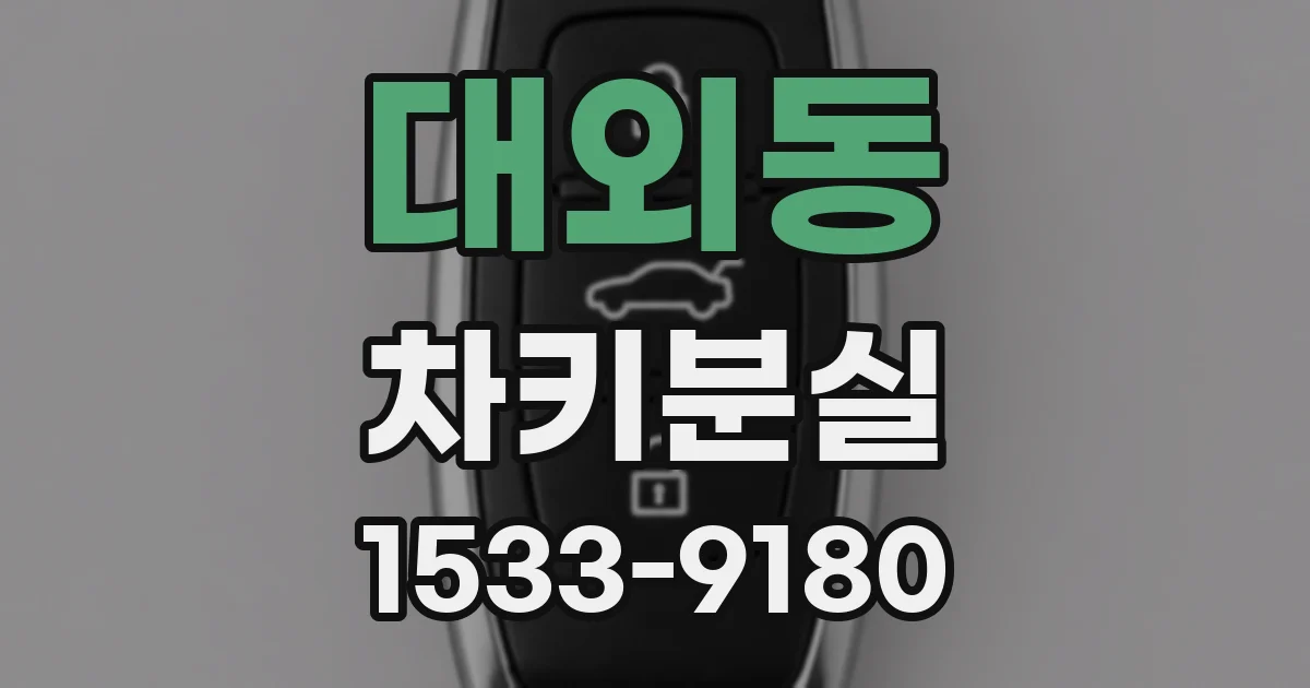 대외동 차키분실