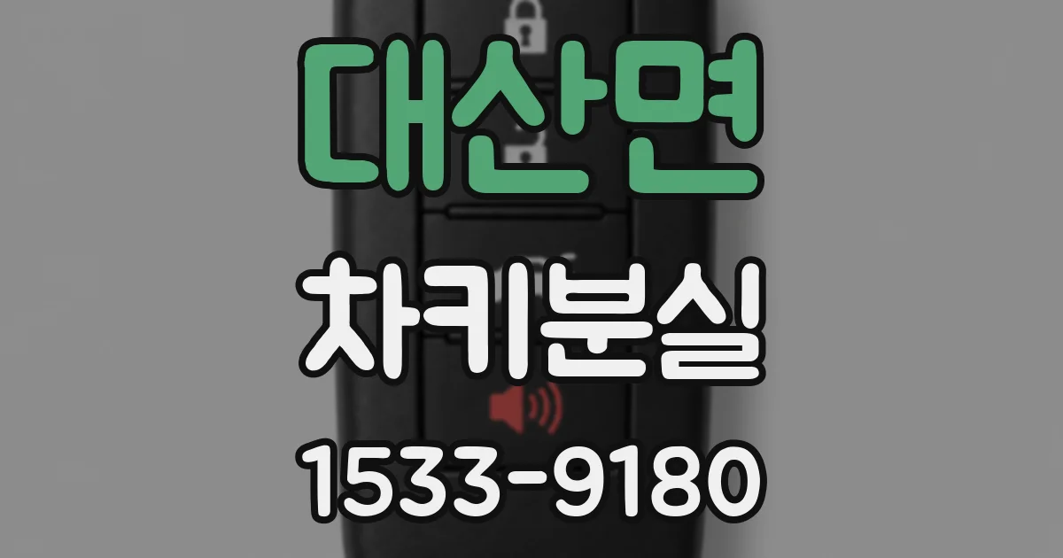 대산면 차키분실