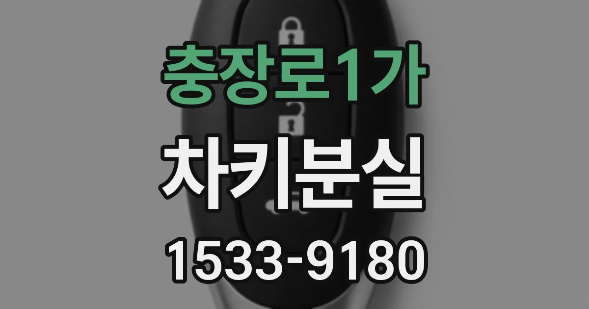 충장로1가 차키분실