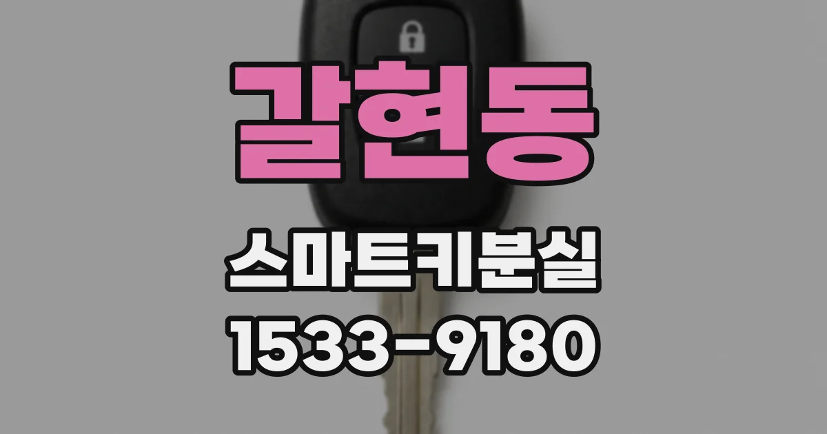 갈현동 스마트키분실