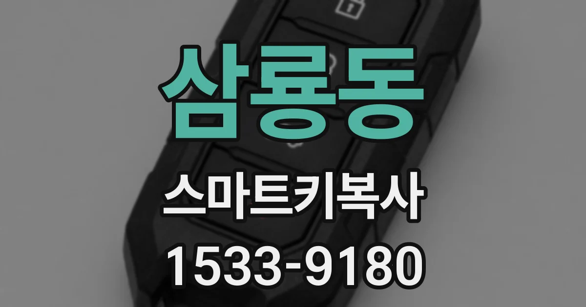삼룡동 스마트키복사