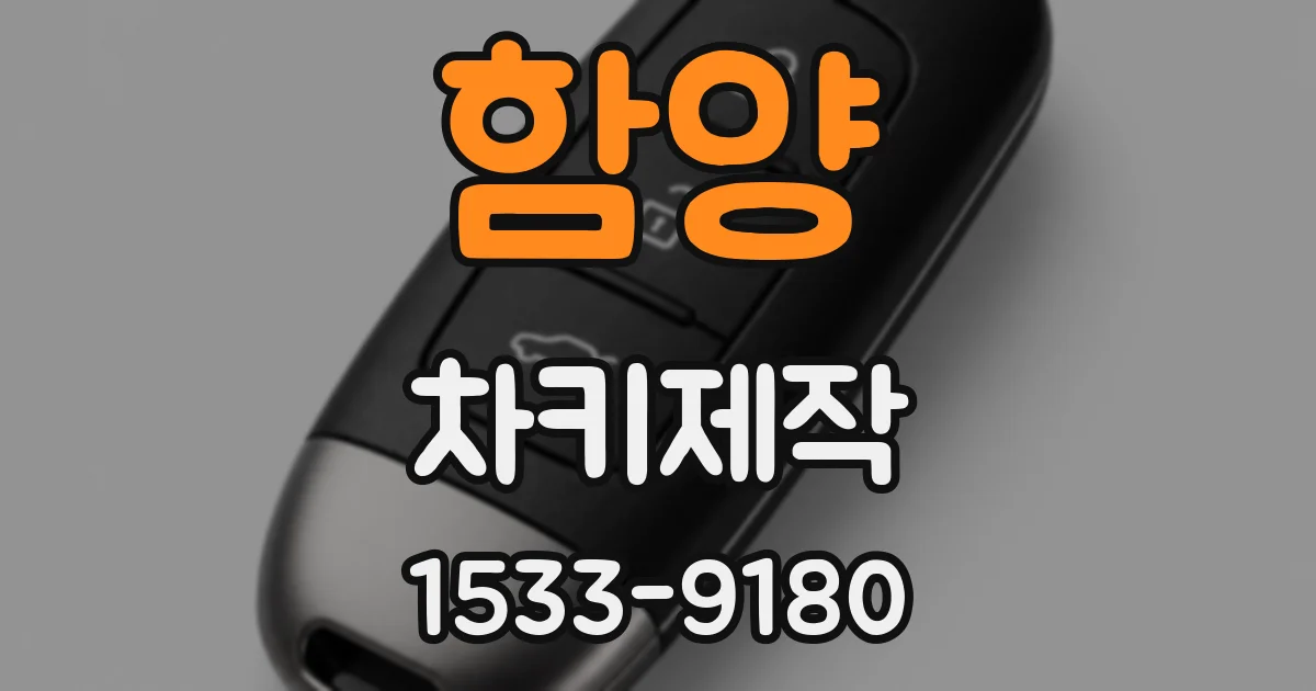 함양 차키제작