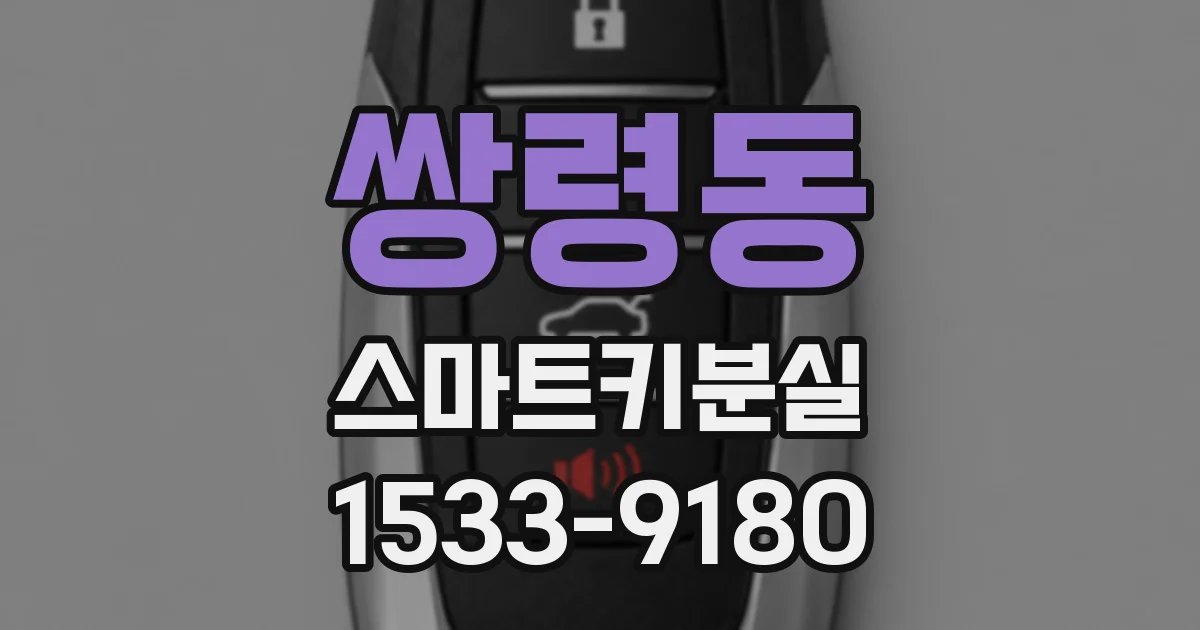 쌍령동 스마트키분실