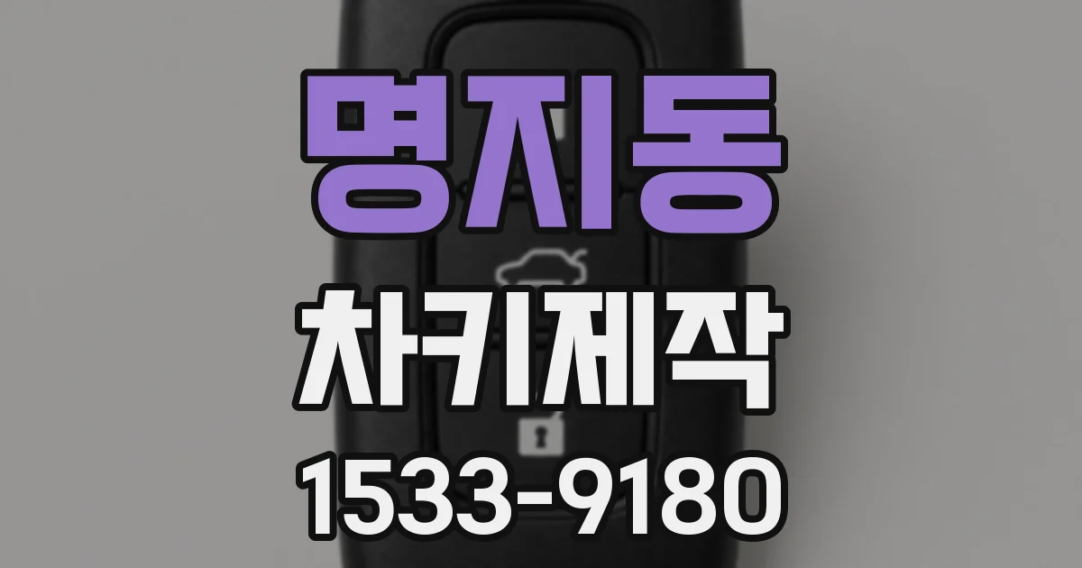 명지동 차키제작