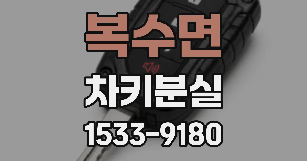 복수면 차키분실