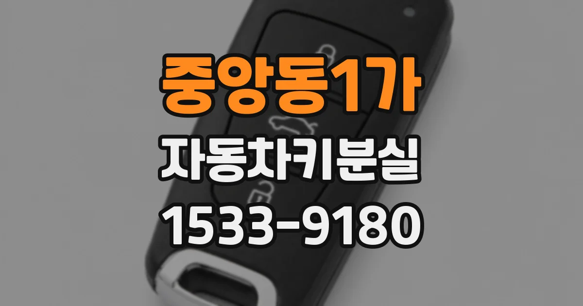 중앙동1가 자동차키분실