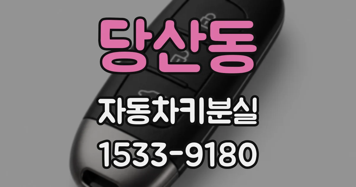 당산동 자동차키분실