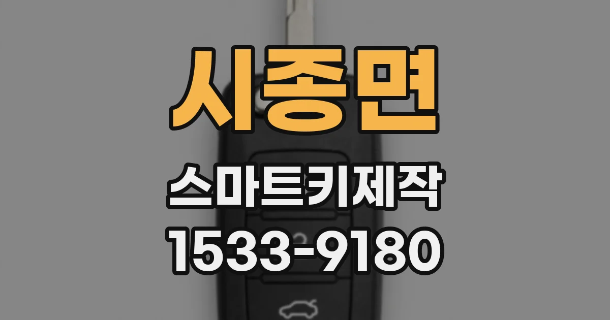 시종면 스마트키제작