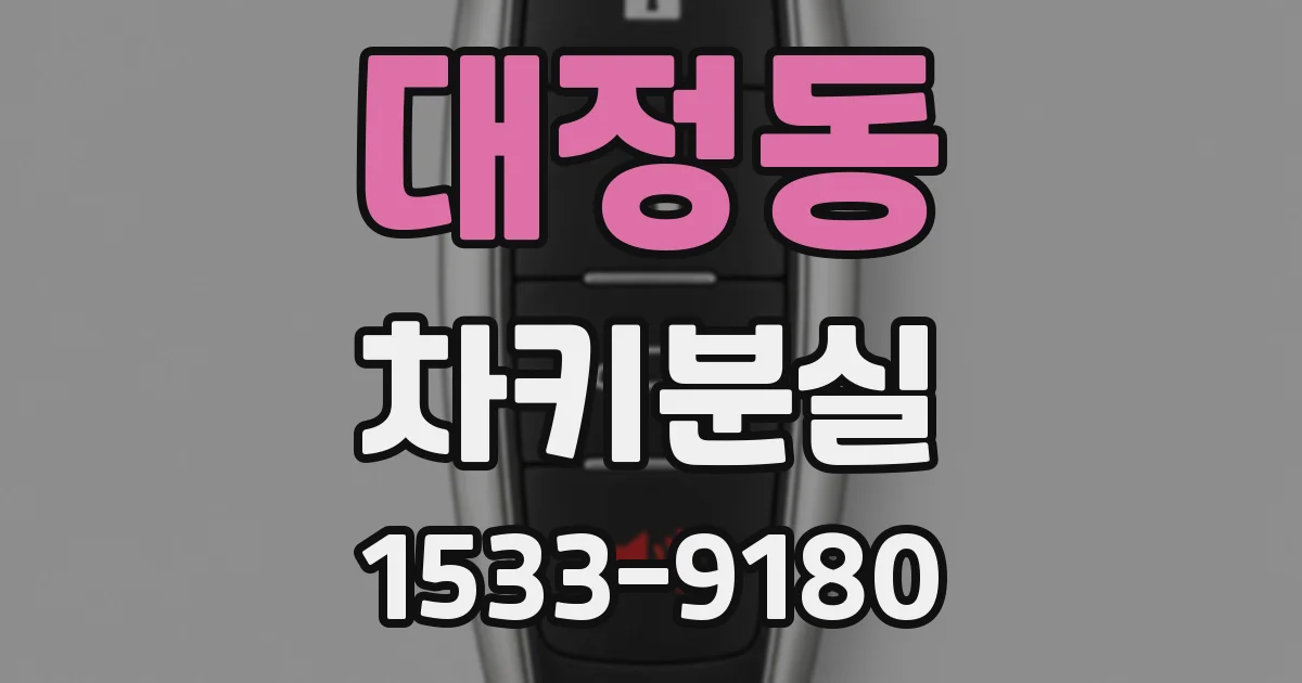 대정동 차키분실
