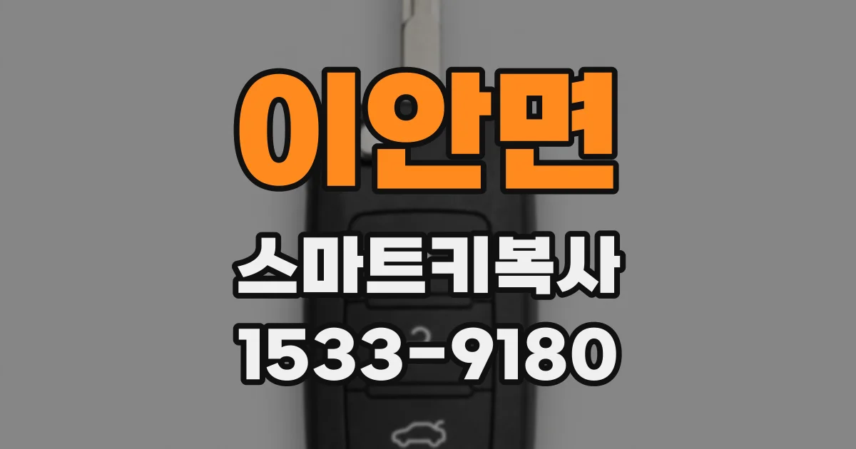 이안면 스마트키복사