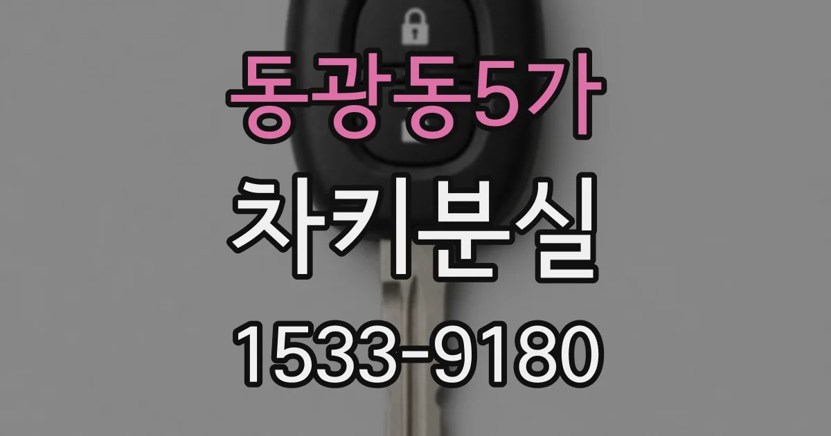 동광동5가 차키분실