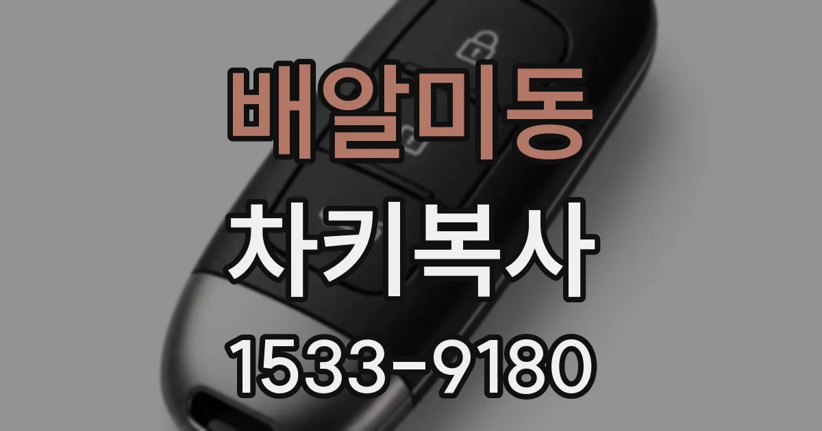 배알미동 차키복사