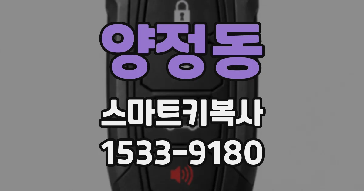 양정동 스마트키복사