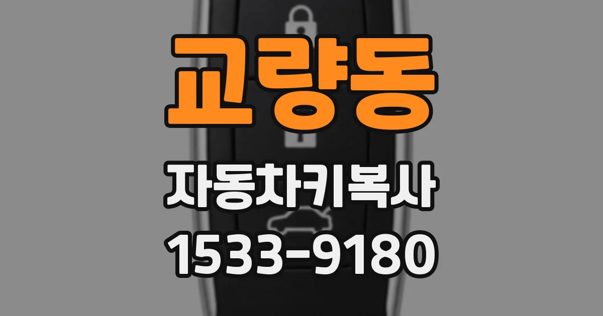 교량동 자동차키복사