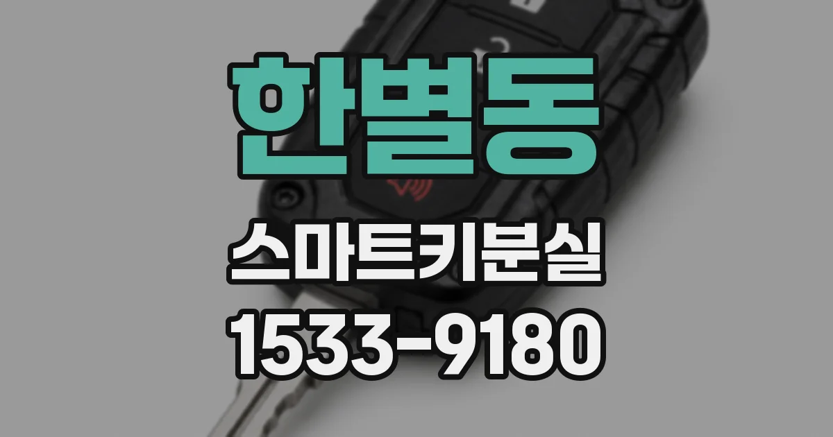 한별동 스마트키분실