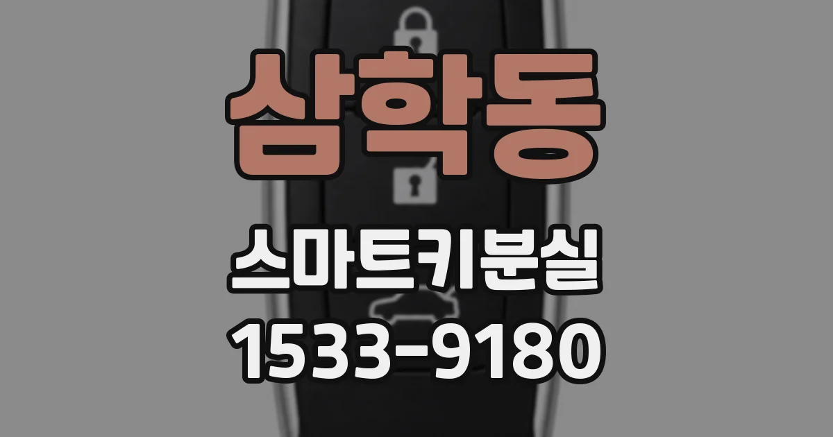 삼학동 스마트키분실