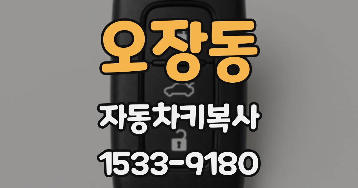 오장동 자동차키복사