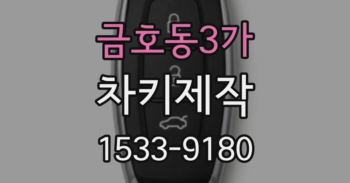 금호동3가 차키제작