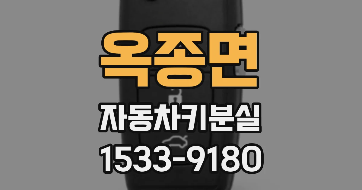 옥종면 자동차키분실