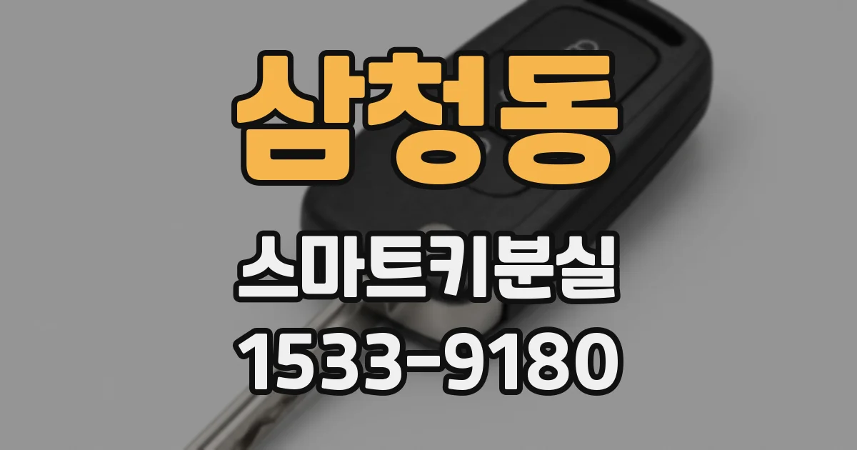 삼청동 스마트키분실