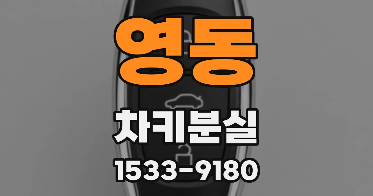 영동 차키분실