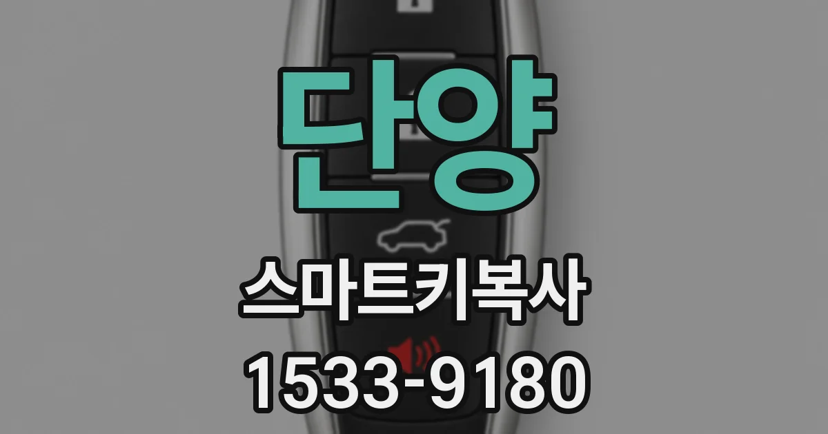 단양 스마트키복사