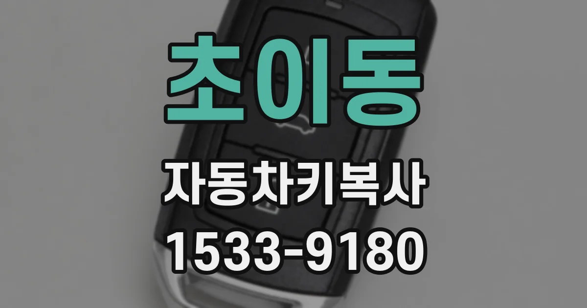 초이동 자동차키복사