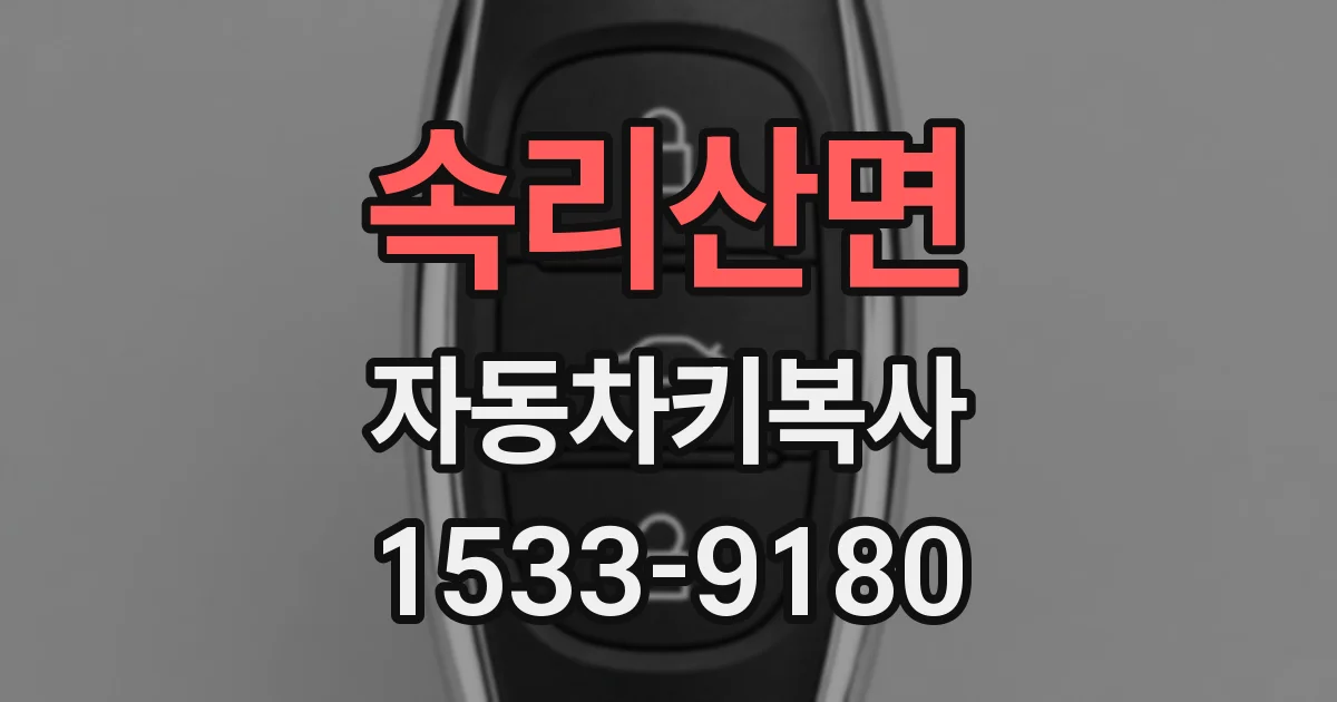 속리산면 자동차키복사