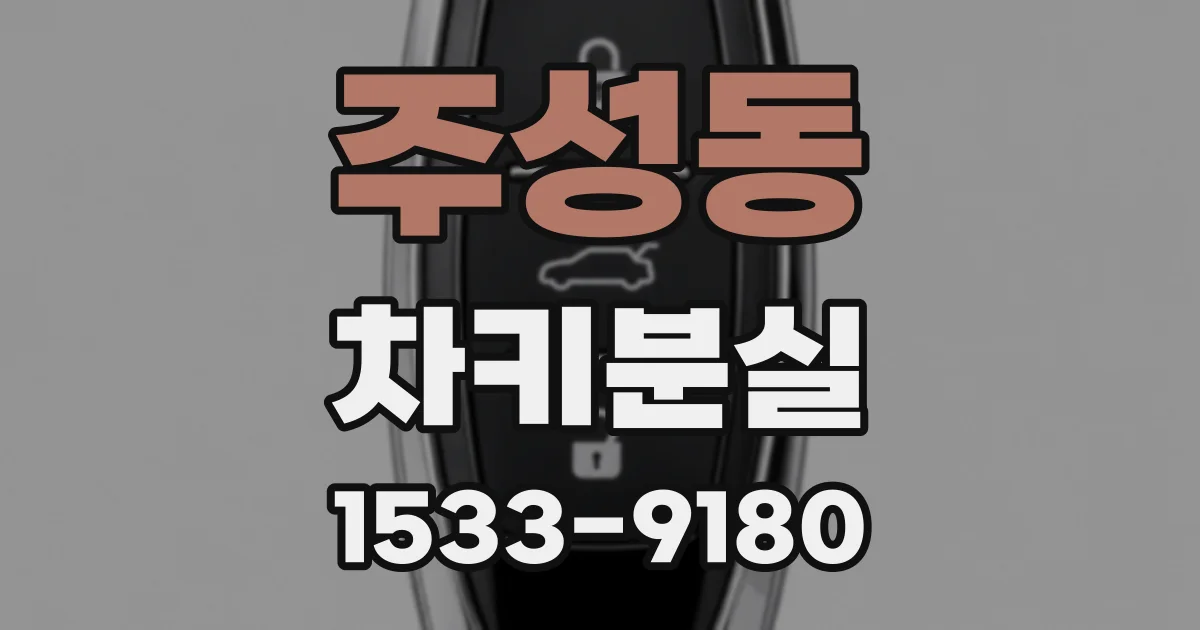 주성동 차키분실