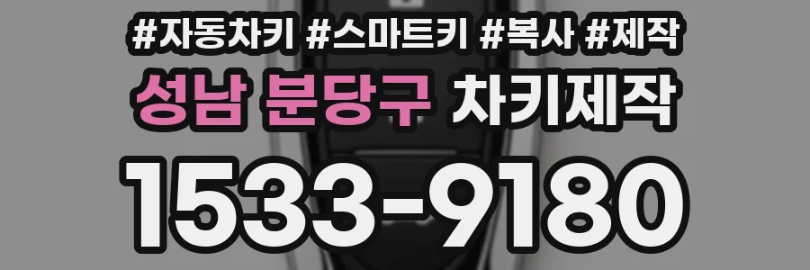 성남 분당구 차키제작