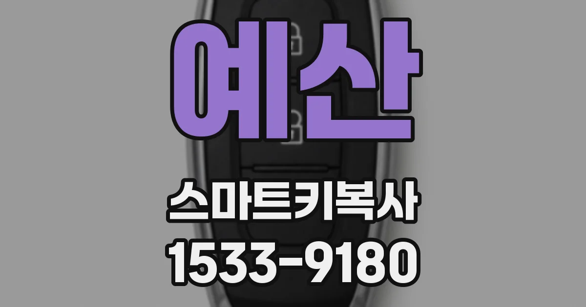 예산 스마트키복사